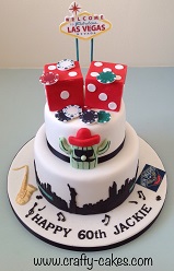 Las Vegas style birthday cake